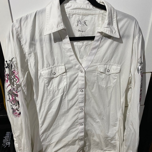 Rock 47 by Wrangler women’s western white shirt - Picture 1 of 4